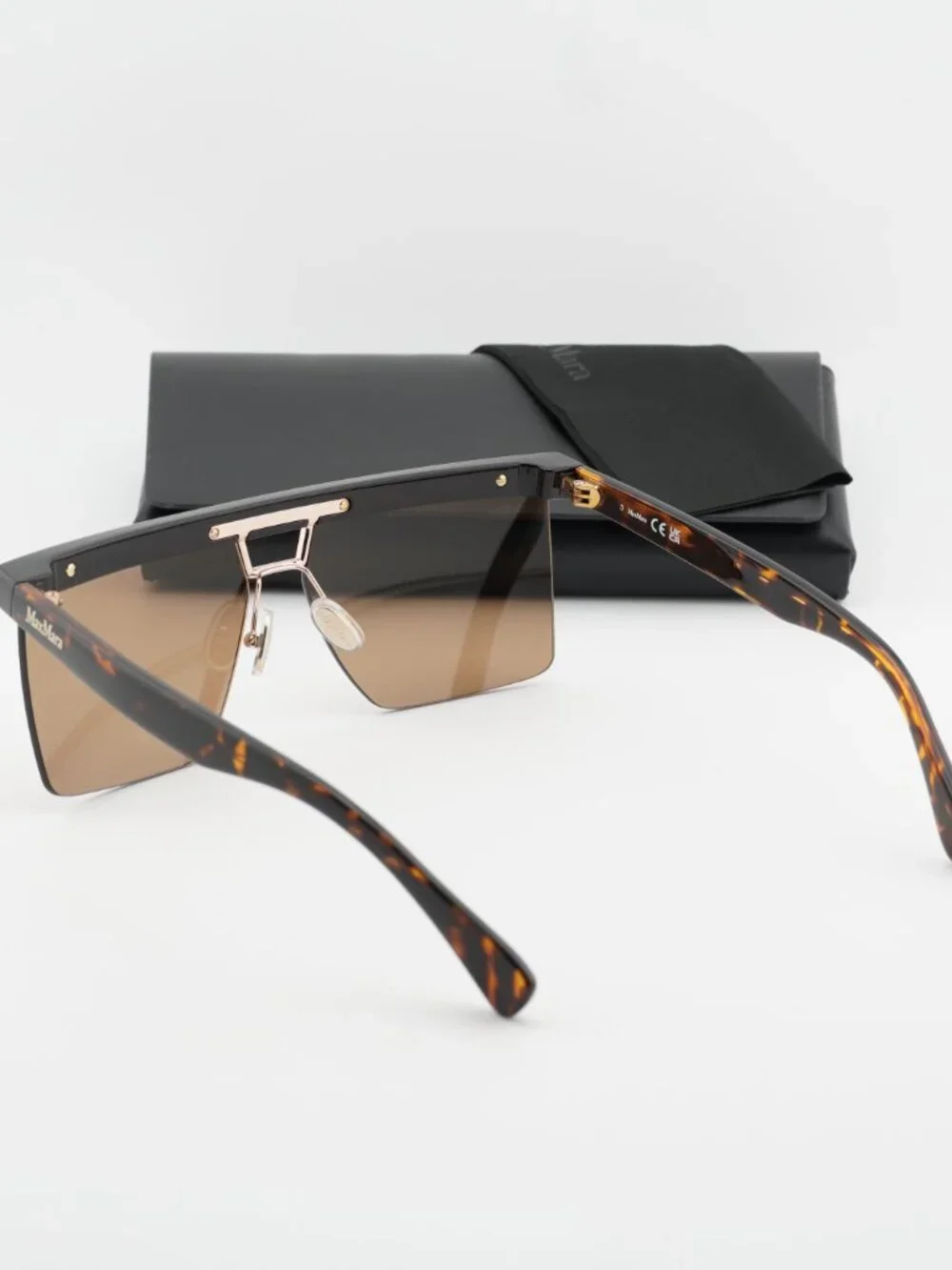 Max Mara MM0072 52E Square Sunglasses - Dark Havana/Brown
